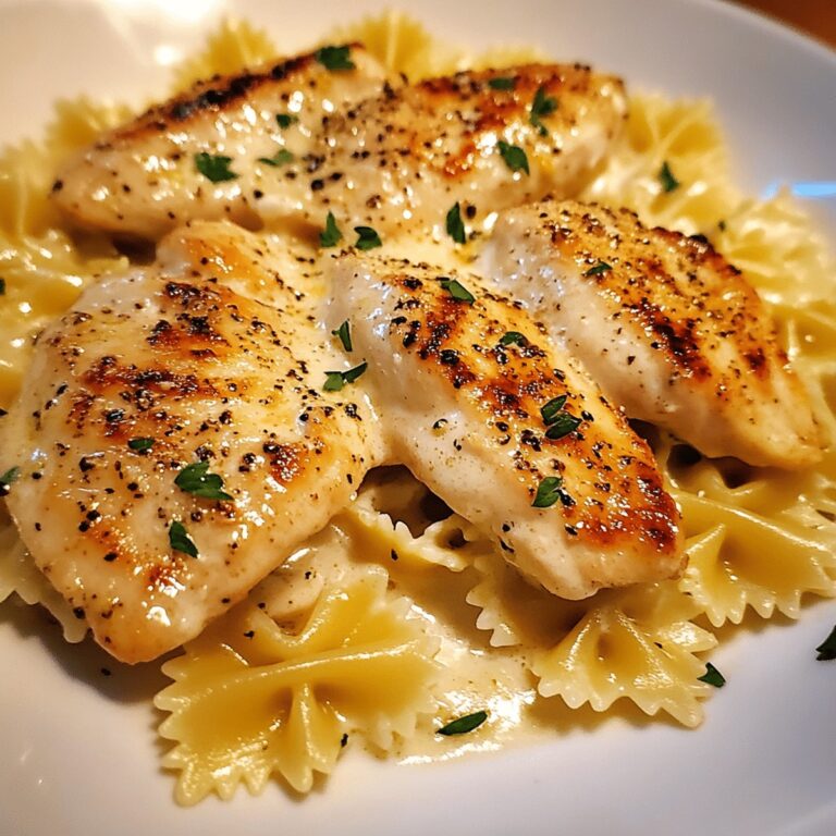 Lemon Garlic Chicken With Creamy Bowtie Pasta Recipe