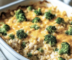 Cheesy Chicken Broccoli Rice Casserole Recipe