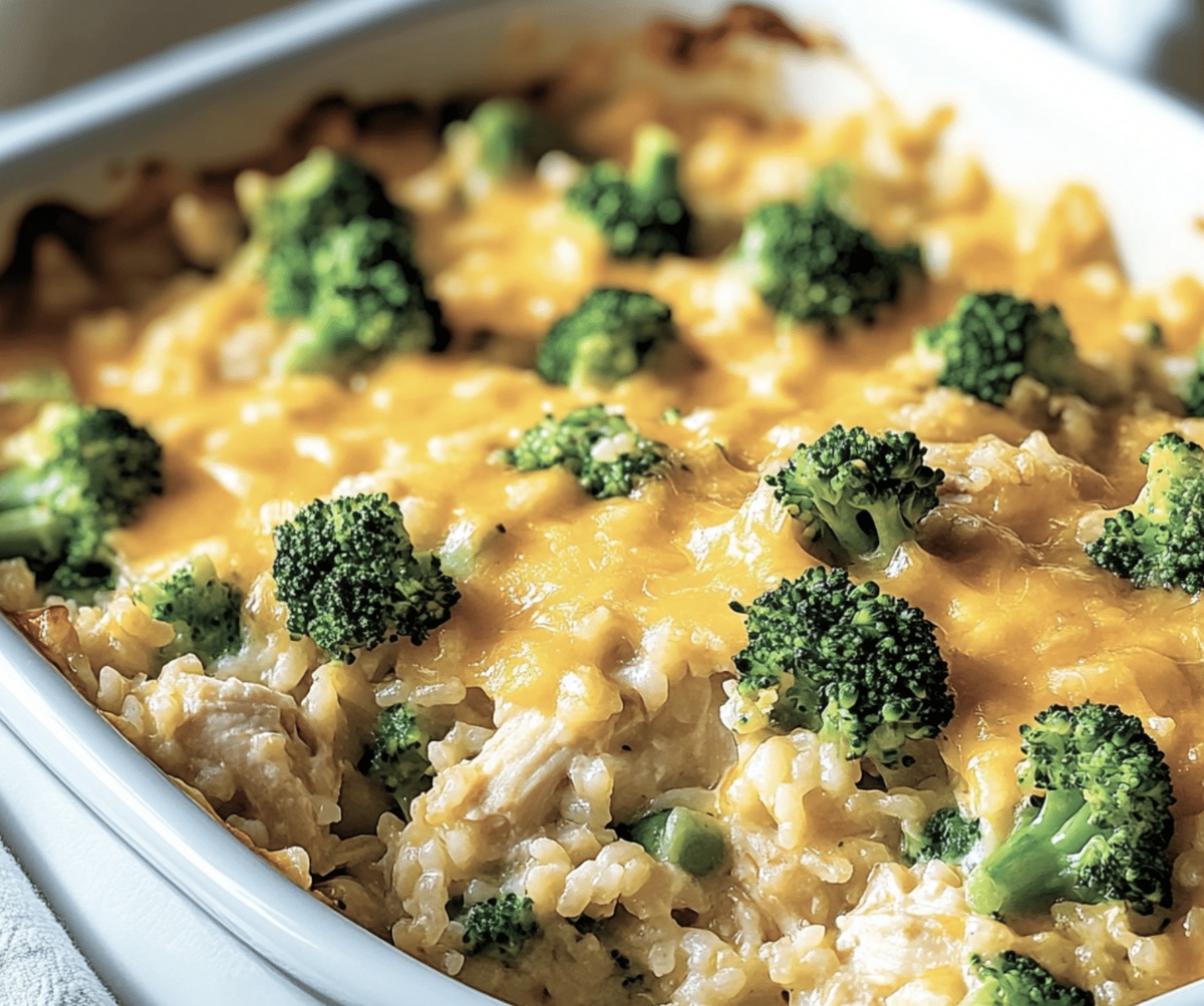 Cheesy Chicken Broccoli Rice Casserole Recipe