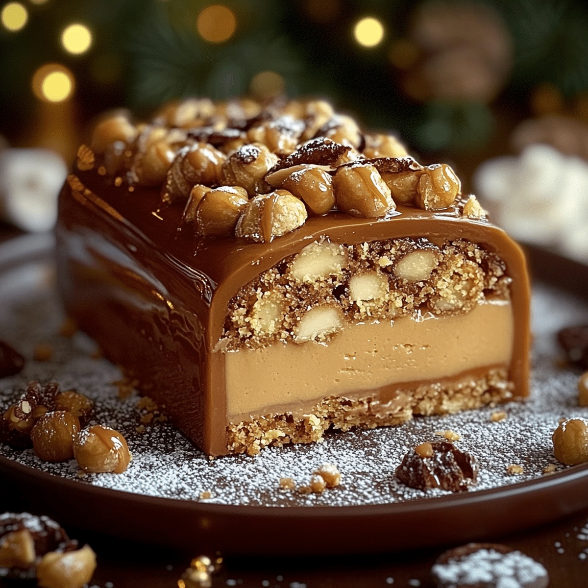 Buche Gourmande Aux Cacahuetes, Caramel Et Vanille Recipe
