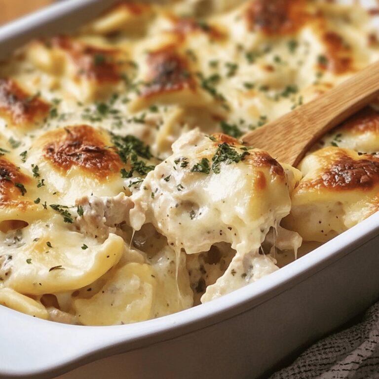 Creamy Chicken Alfredo Pierogi Casserole Recipe