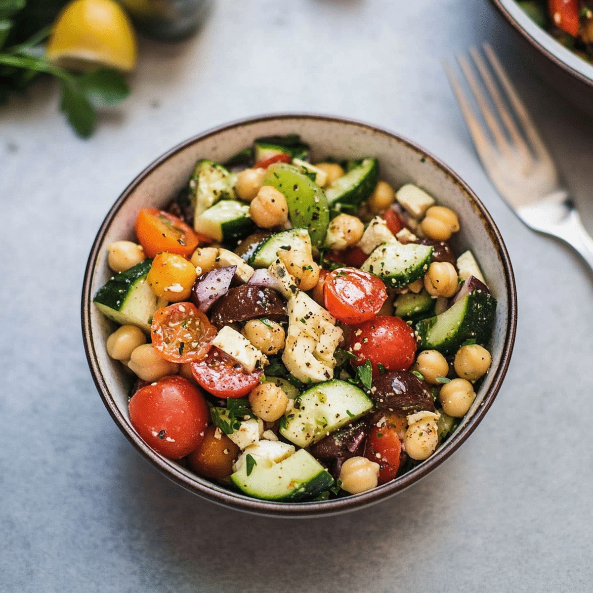 Vibrant Mediterranean Chickpea Salad Recipe