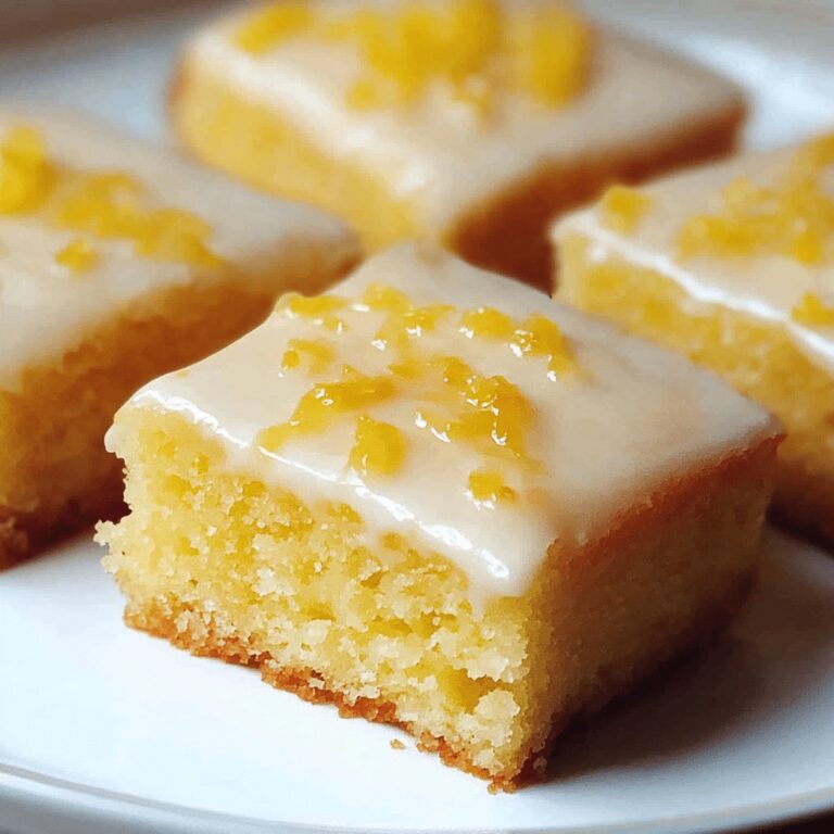 Zesty Lemon Drizzle Traybake Cake Recipe