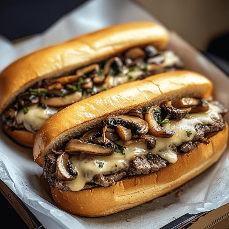 Mouthwatering Philly Cheese Steak Sandwich With Mushrooms Recipe