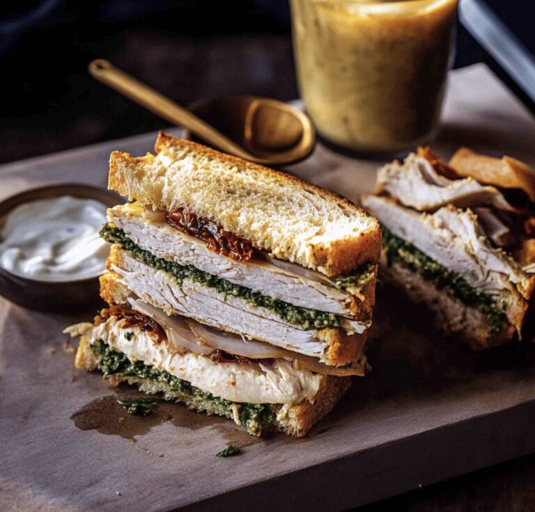 Gourmet Sun-Dried Tomato Pesto Turkey Sandwich Recipe