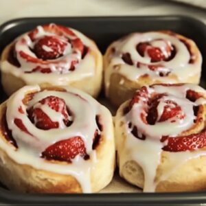 Gooey Strawberry Cheesecake Cinnabon Rolls Recipe