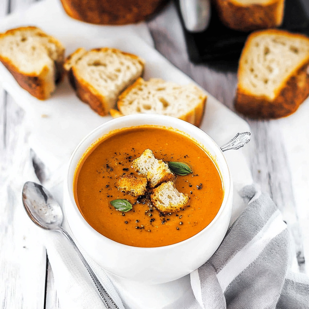 Roasted Tomato Basil Soup Recipe