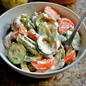 Creamy Cucumber Tomato Salad Recipe