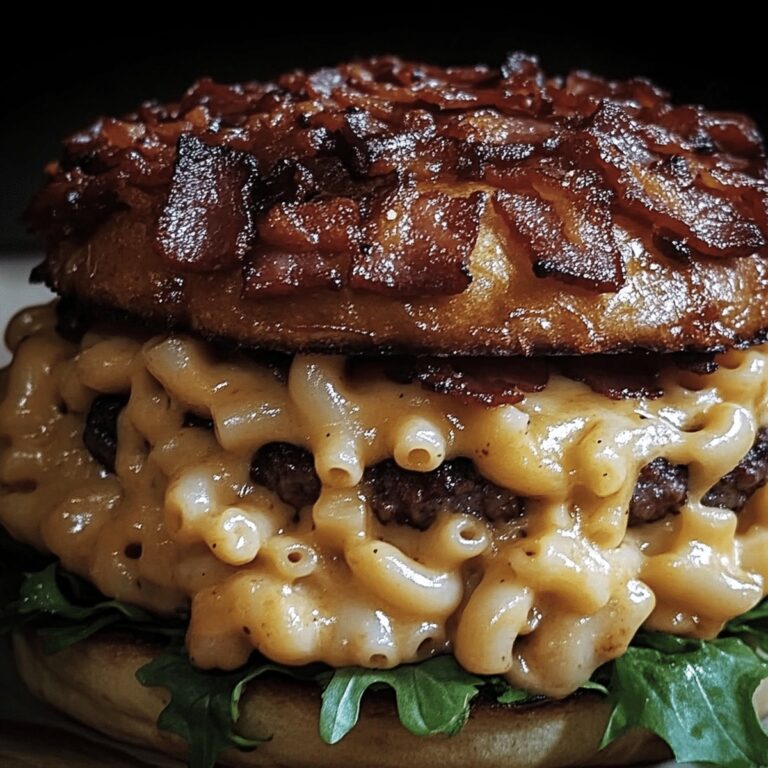 Winter Bacon Mac N Cheese Stuffed Burger Recipe
