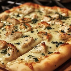 Roasted Garlic Chicken White Pizza Recipe