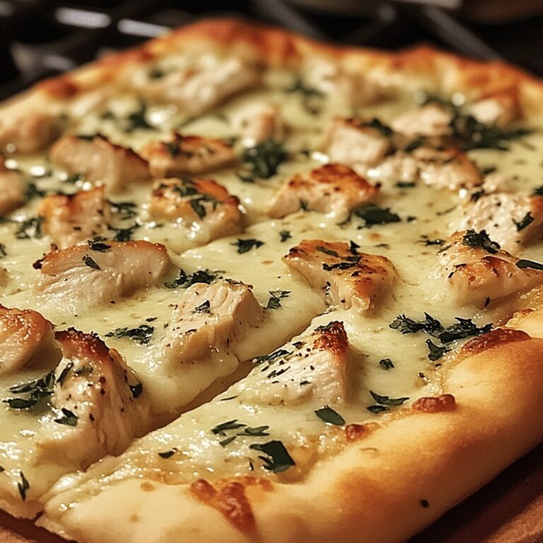 Roasted Garlic Chicken White Pizza Recipe