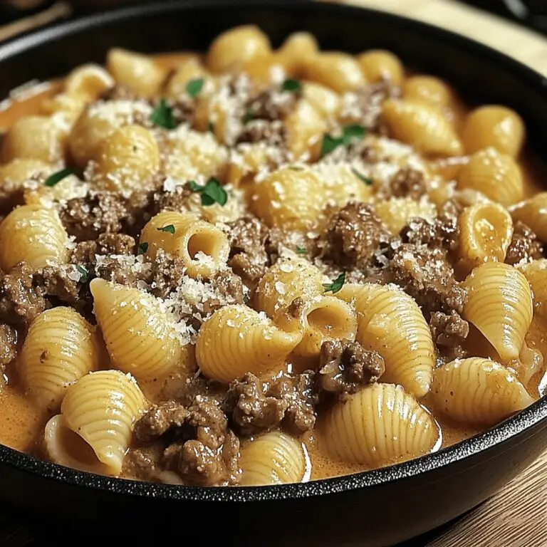Hearty One-Pot Creamy Beef And Shells Recipe