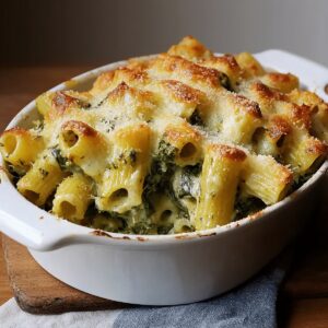 Baked Rigatoni With Spinach, Ricotta, And Fontina Recipe