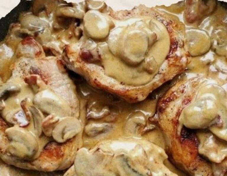 Bacon Mushroom Pork Chops Recipe