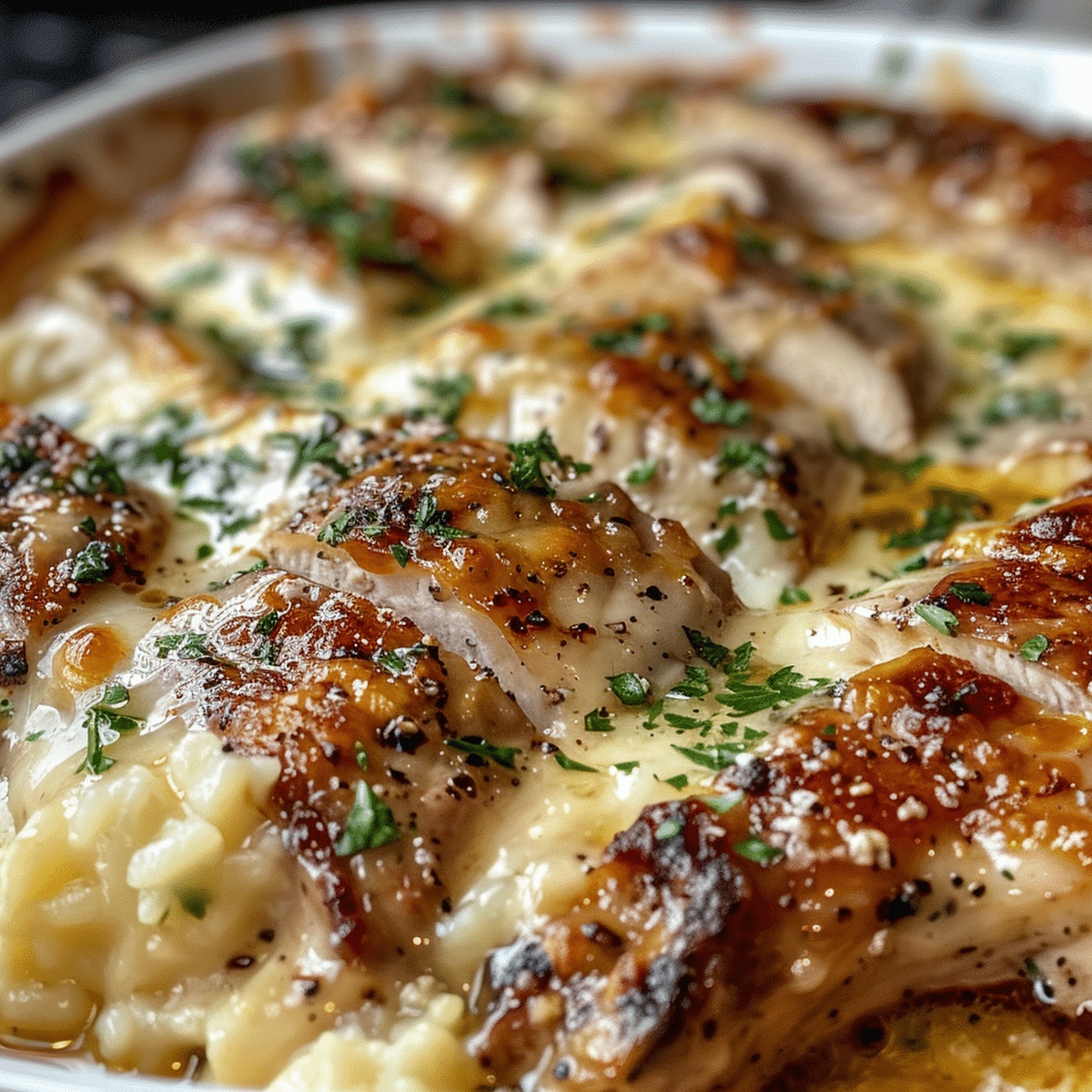 Garlic Parmesan Chicken & Steak Bake Recipe