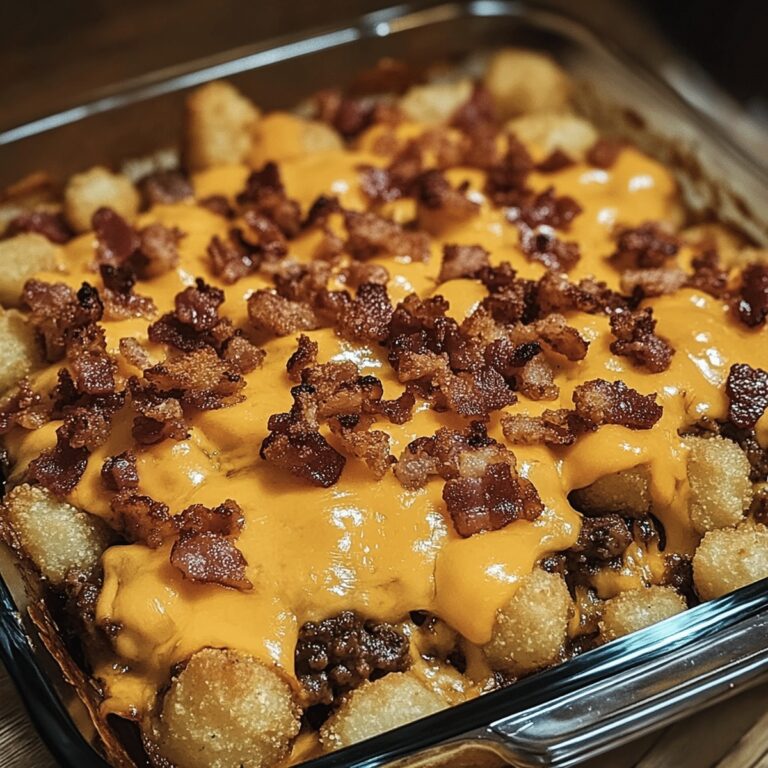Cheesy Bacon Cheeseburger Tater Tot Casserole Recipe