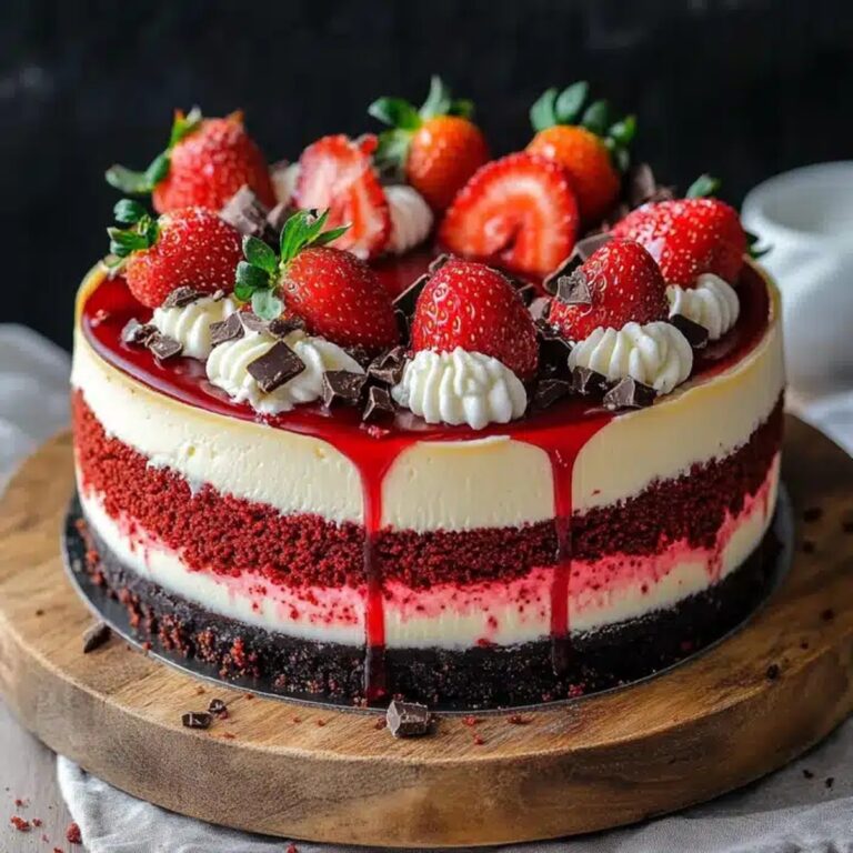 Strawberry Red Velvet Cheesecake Recipe