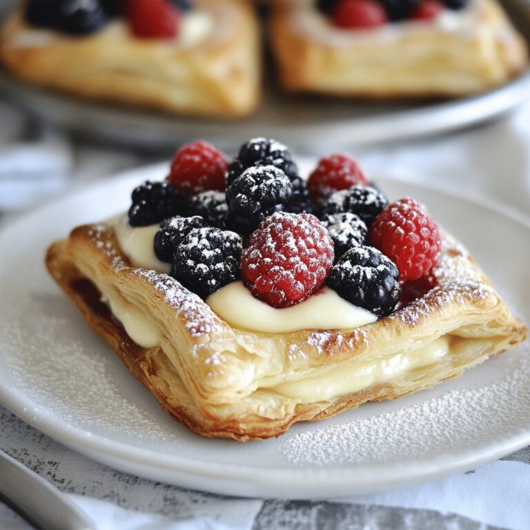 Berry Custard Pastries With Italian Crema Pasticcera Recipe