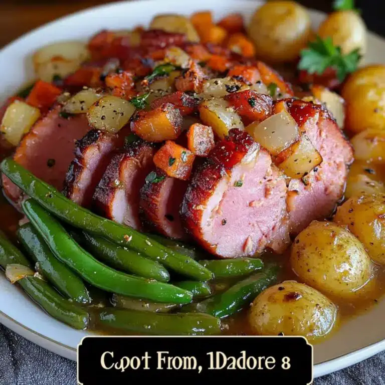 Hearty Crockpot Ham, Green Beans And Potatoes Recipe