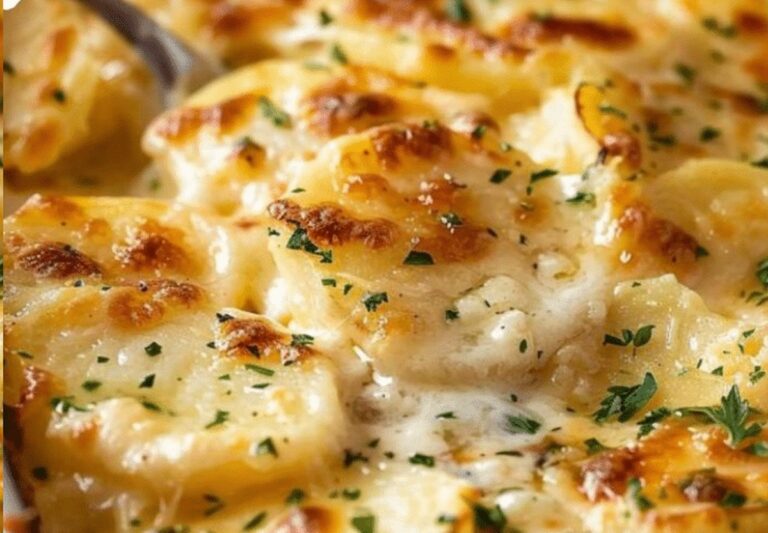 Cheesy Garlic Scalloped Potatoes Recipe