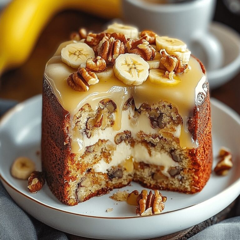 Luscious Vanilla Banana Walnut Cake Recipe