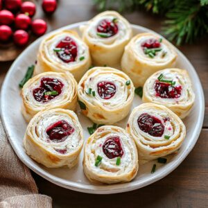 Savory Christmas Cranberry Roll Ups Recipe
