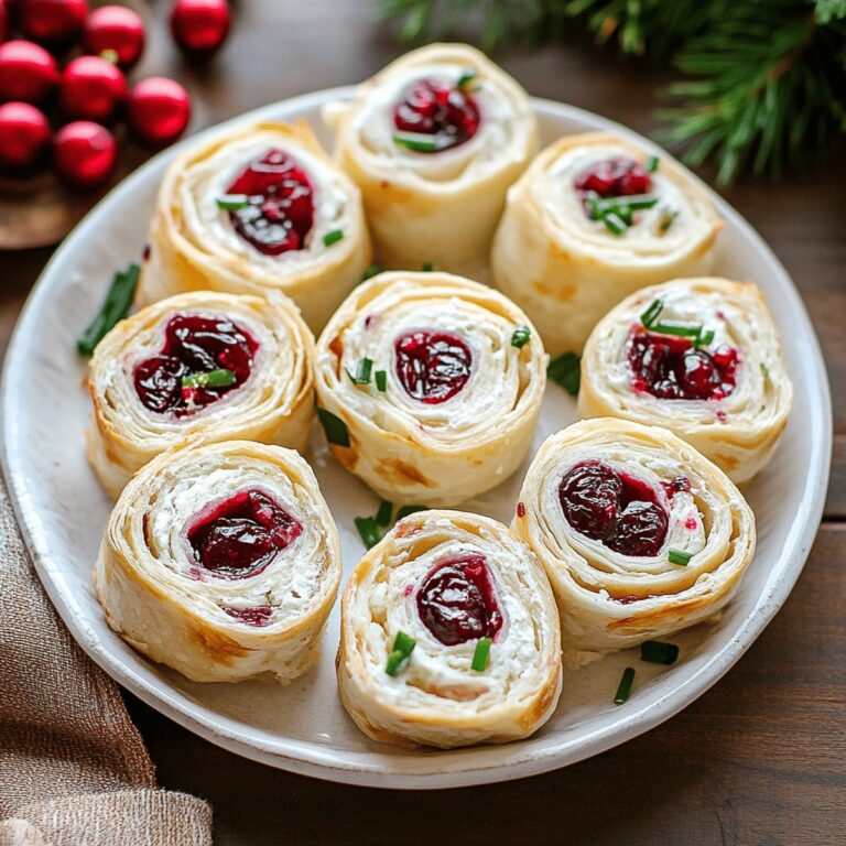 Savory Christmas Cranberry Roll Ups Recipe