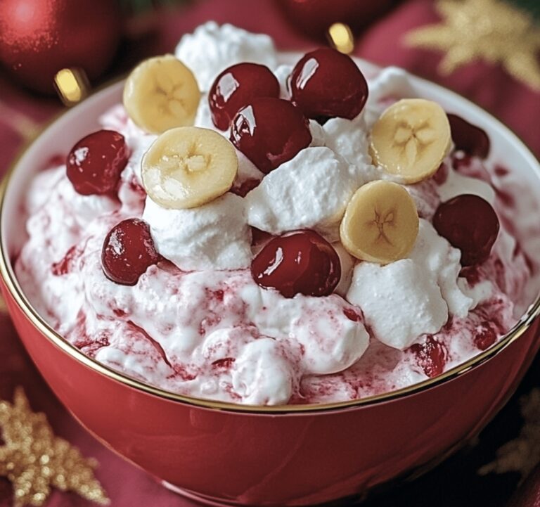 Festive Christmas Cherry Fluff Recipe