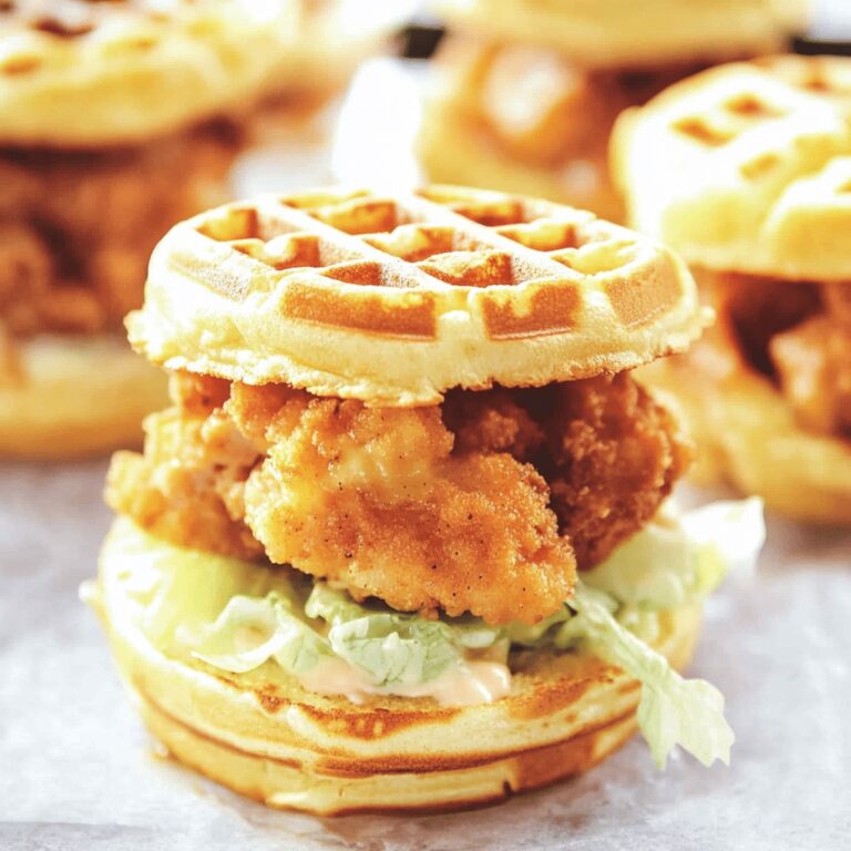 Crispy Chicken & Waffle Sliders Recipe