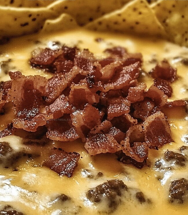 Putting Together Your Sizzling Bacon Cheeseburger Queso Dip
