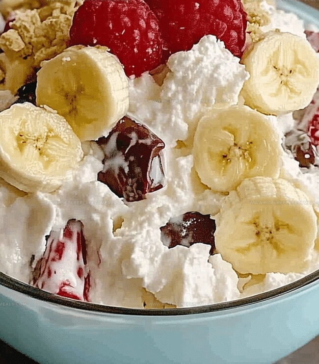 Putting Together Banana Split Fluff Salad