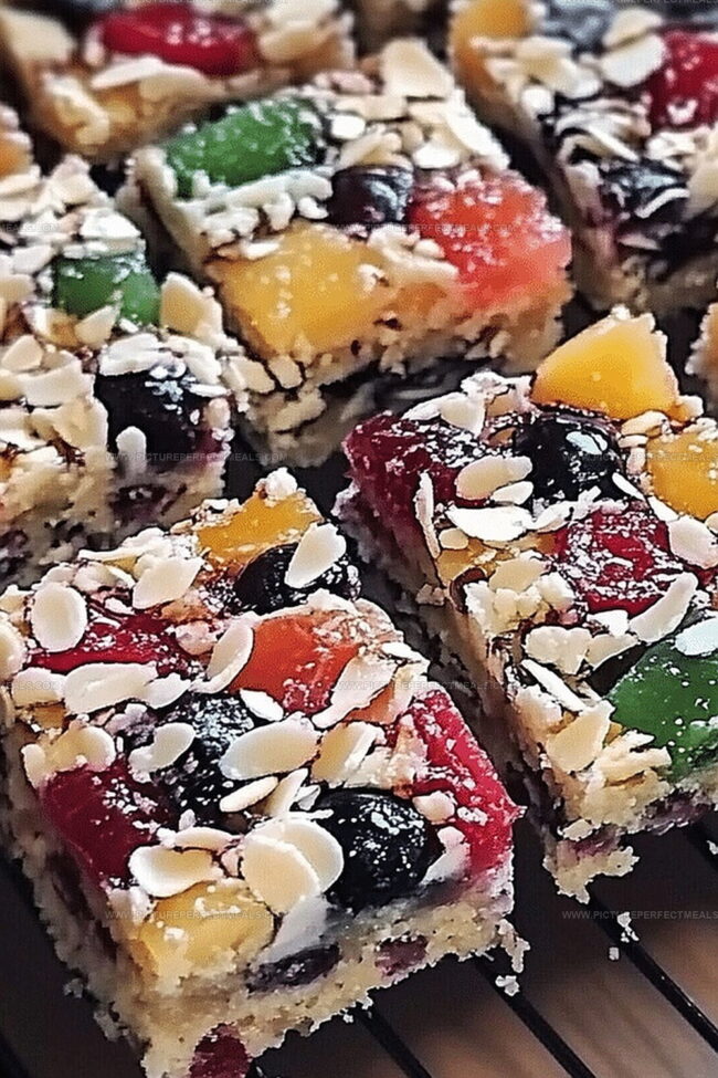 Seven-Layer Bars with a Fruit Cake Twist