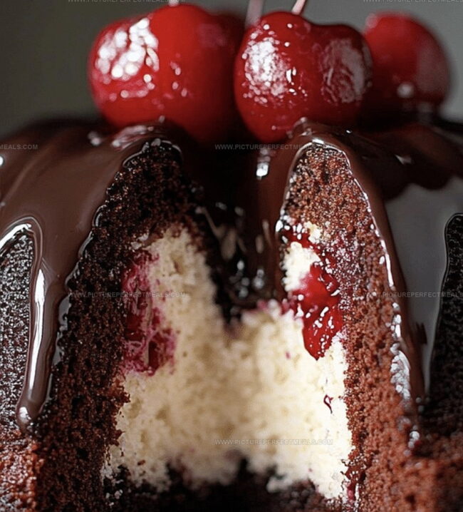 How to Bake a Cherry Chocolate Cream Cheese Bundt Cake