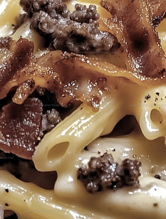 Loaded Bacon Cheeseburger Alfredo Pasta for a Hearty Meal