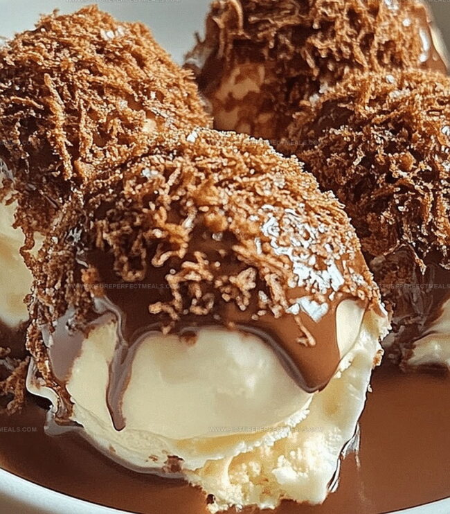 How to Cook-Coated Ice-Cream Balls at Home