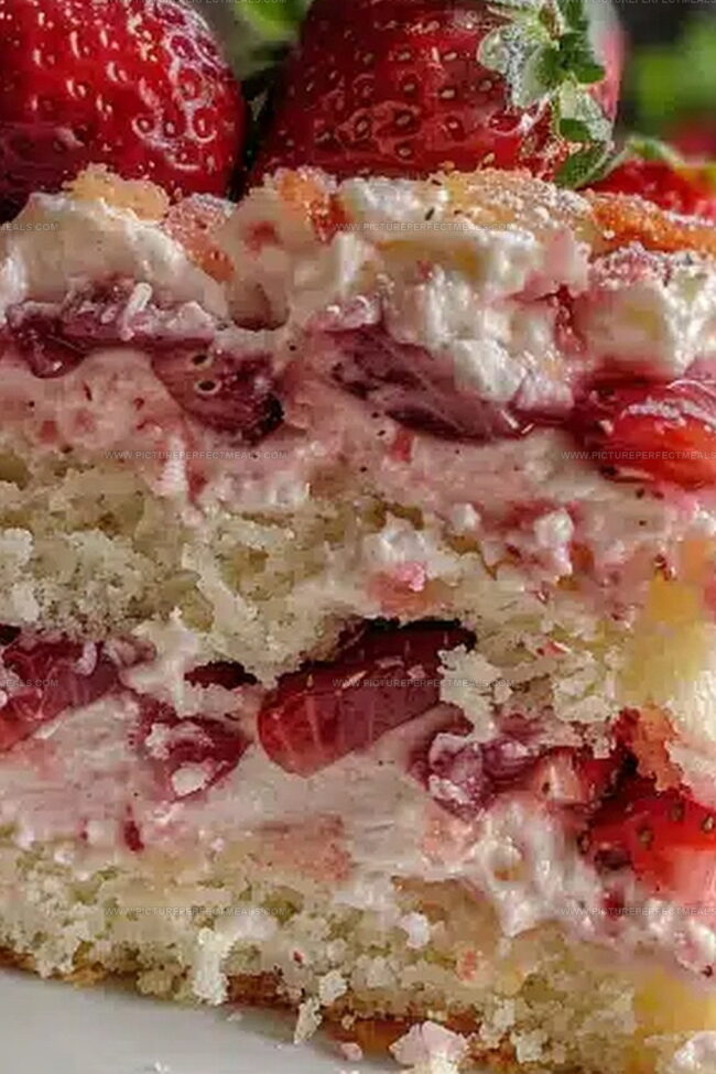 Strawberry Earthquake Cake That’s Bursting with Texture