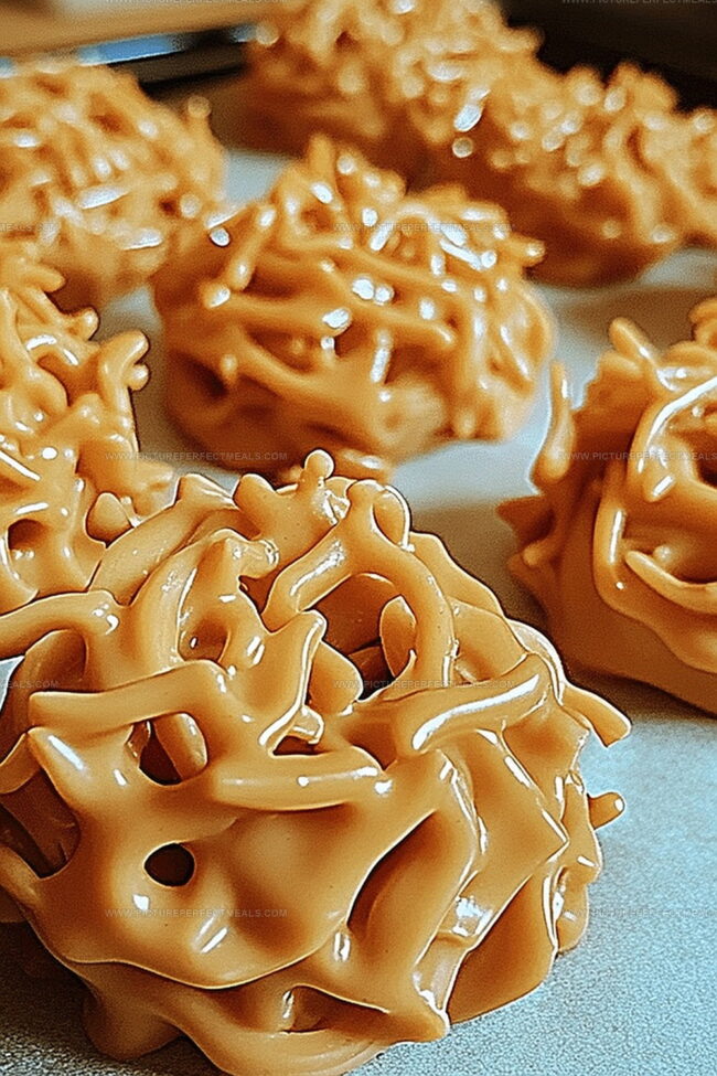 Creamy Peanut Butter with Crunchy Noodles and Butterscotch