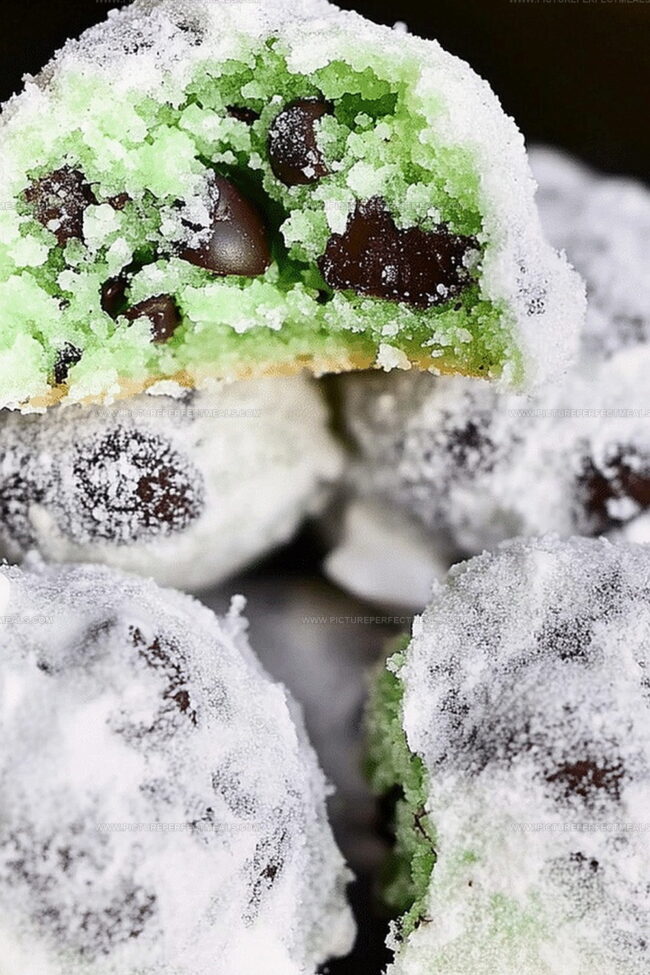 Mint Chocolate Snowball Cookies That Pop with Coolness